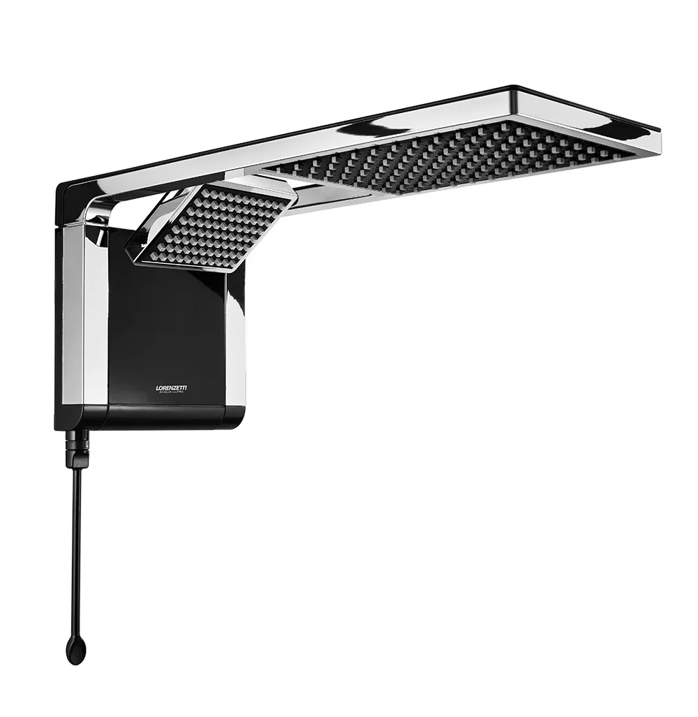 Chuveiro Acqua Duo Ultra 127v Preto com Cromado Lorenzetti