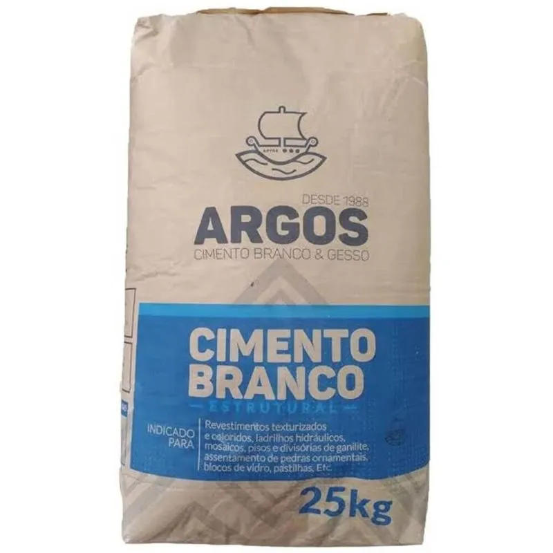 Cimento Branco Estrutural 25 Kilos - 001 - Argos Cimento Branco Estrutural 25kg - 001 - Argos