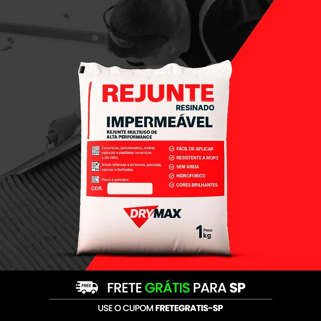 Rejunte resinado impermeável 1kg Cinza Claro