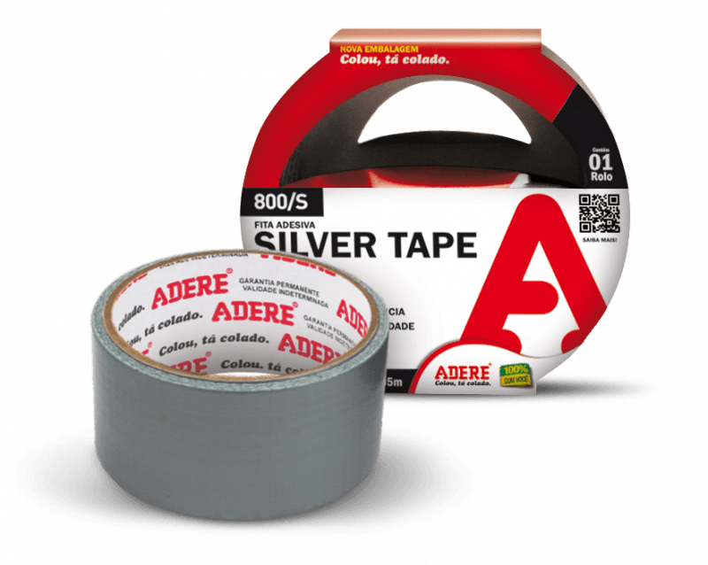 Fita Silver Tape Adermax 800S Prata De 45mm x 25m