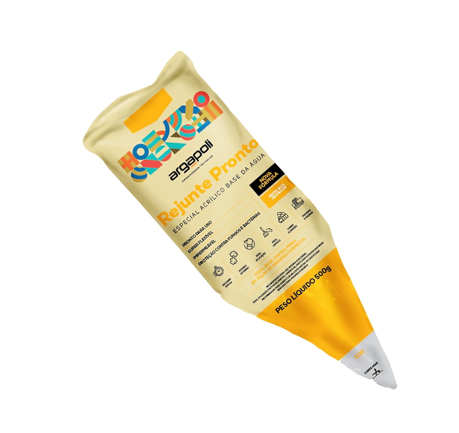 REJUNTE PRONTO PARA USO POLIMÉRICO - ACRÍLICO ESPECIAL - 0,5 Kg (COR Cinza)