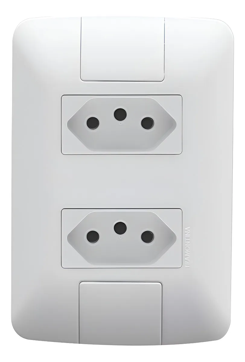 Kit 10 Tomada Dupla 10a E 20a C/ Placa Aria Tramontina Branco